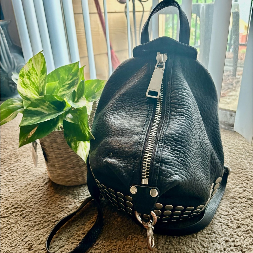 Rebecca Minkoff Black Studded Leather Backpack